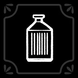 The striped bottle in Servant of the Lake’s Assisting in Alchemy achievement icon.